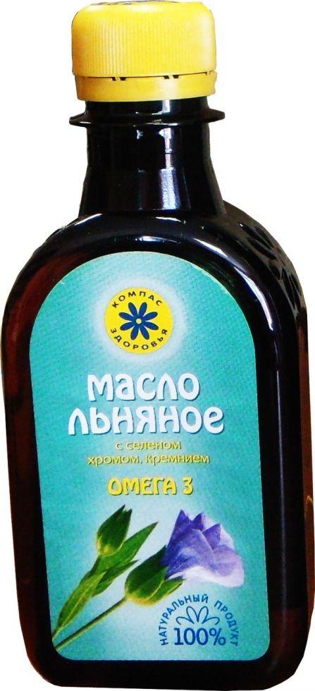 Масло льняное с Селеном, хромом, кремнием 0,2л