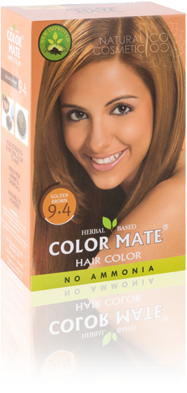 Краска для волос COLOR MATE Hair Color (15г.) — травяная краска без аммиака!(Золотисто-коричневый) Тон-9.4