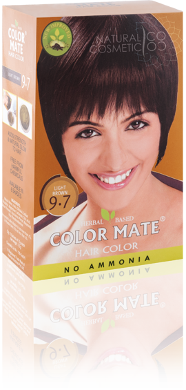 Краска для волос COLOR MATE Hair Color (15 г.) — травяная краска без аммиака!(Светло-коричневый) Тон-9.7