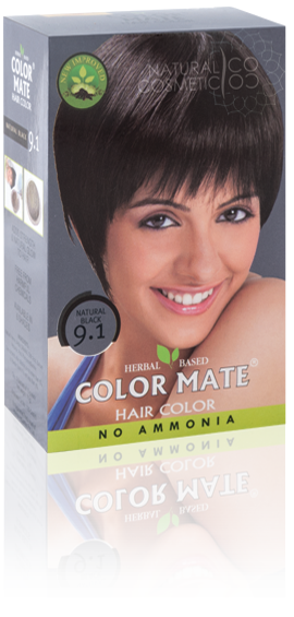 Краска для волос COLOR MATE Hair Color — травяная краска без аммиака!(натуральный черный) Тон- 9.1 180 гр