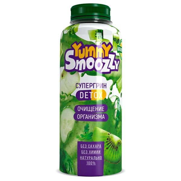 Напиток сухой смузи "Супергрин Detox" Ymmy Smoozy (с овощами и травами), 15 г
