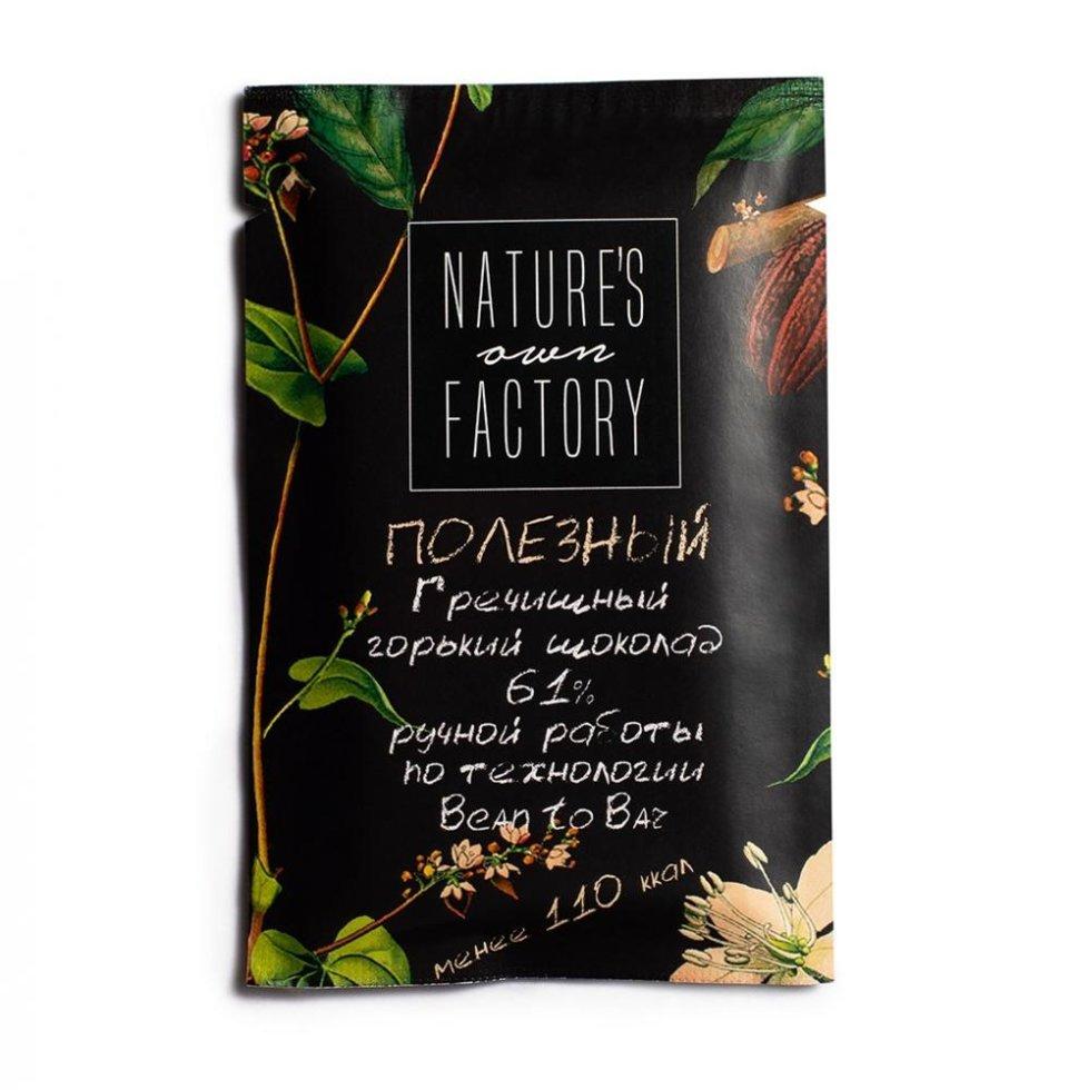 Шоколад горький гречишный Natures Own Factory, 20 г