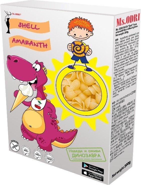 Ракушки из амарантовой муки без глютена "ODRI", 200 г