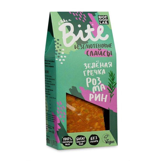Хлебцы из зеленой гречки с томатами и розмарином "Bite", 100 г