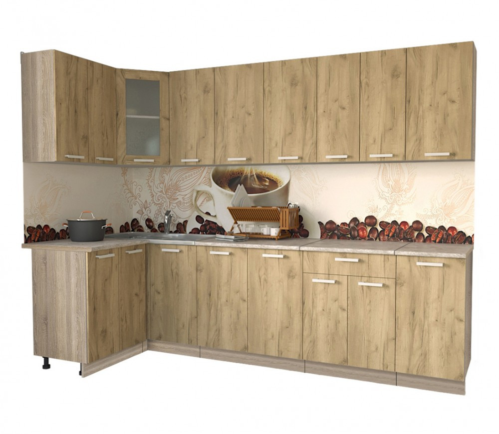 Угловая кухня МИЛА стандарт 1,2х2,8 м. много цветов и комбинаций! фабрика Интерлиния - фото 6 - id-p159698308