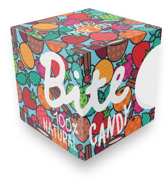 Набор фруктово-ягодных батончиков "Bite Candy" голубой, 120 г