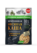 Протеиновая овсяная каша быстрого приготовления "Bionova" с толокном и льном (+овсяный белок), 40 гр