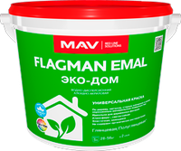 Краска FLAGMAN EMAL ЭКО-ДОМ белая глянцевая 2,5 л (2,9 кг)