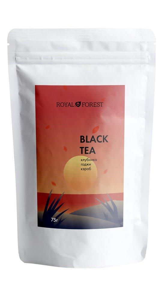 Чай черный "Royal Forest" (с ягодами годжи, кэробом и клубникой), 75 г