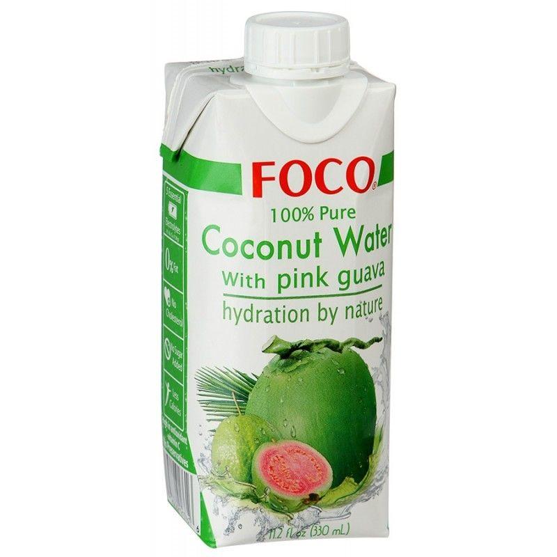 Кокосовая вода с розовой гуавой "FOCO", 330 мл