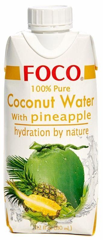 Кокосовая вода с соком ананаса "FOCO" 330 мл