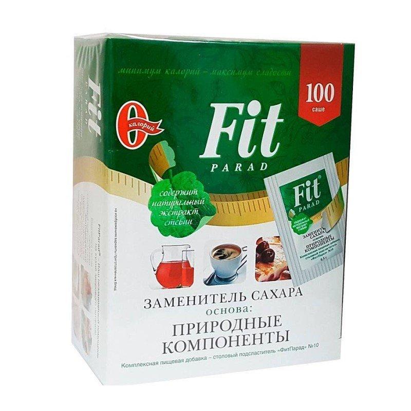Заменитель сахара "ФитПарад" №10, 100 саше по 0,5 г