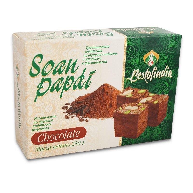 Сладость халва нутовая Soan Papdi (с шоколадом), 250 гр.