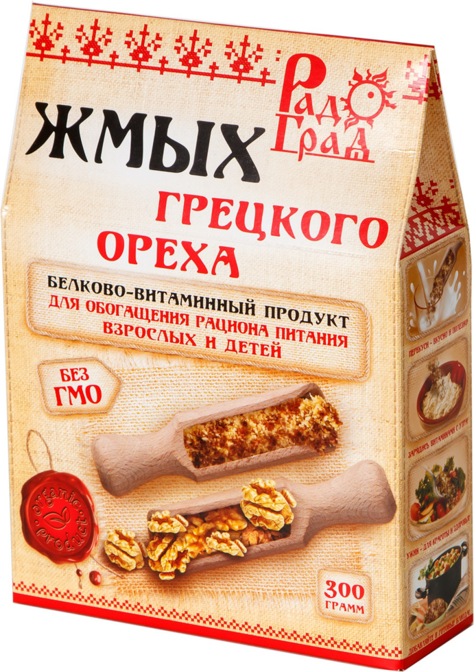 Жмых грецкого ореха "Радоград", 200 гр