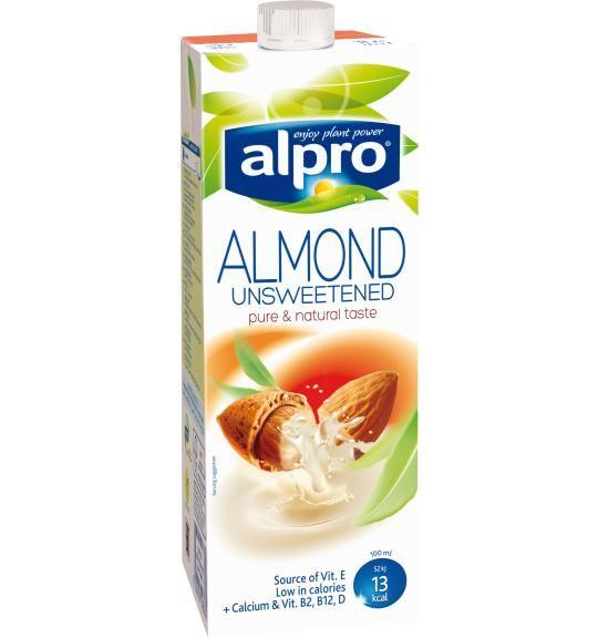 Напиток миндальный "Alpro" без сахара (миндальное молоко), 1 л