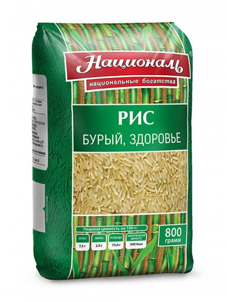 Рис "Здоровье" бурый "Националь", 800 гр.