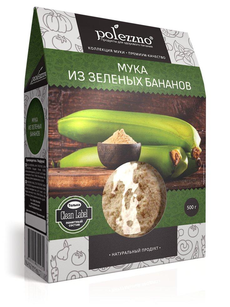 Мука из зеленых бананов "Полеззно", 500 г