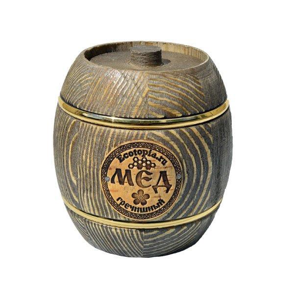 Мед гречишный в бочонке, 450 гр.