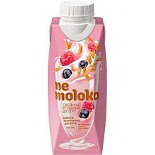 Десерт овсяный ягодный с черной смородиной и малиной Nemoloko, 0,25 л.