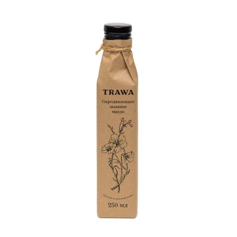 Масло сыродавленное льняное TRAWA, 250 мл