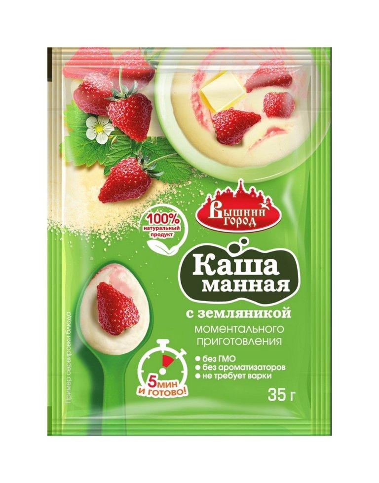 Каша манная "Вышний город" с земляникой, 35 г
