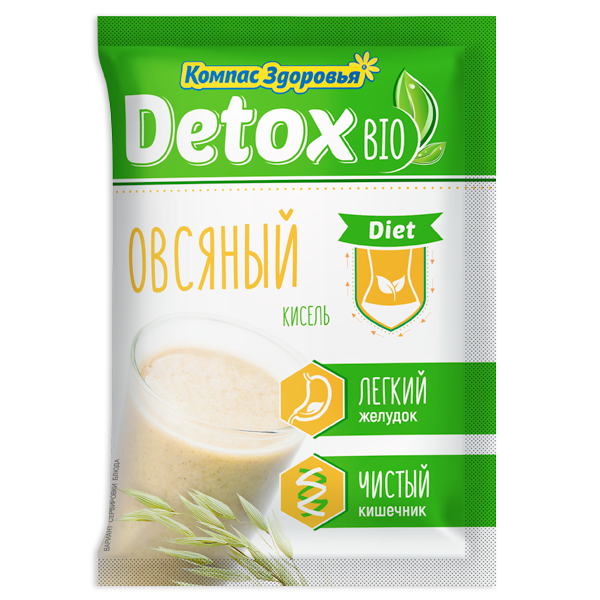 Кисель detox bio DIET овсяный "Компас здоровья", 25 г.