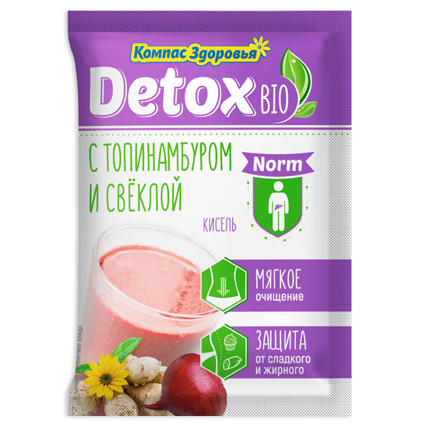 Кисель detox bio NORM с топинамбуром и свеклой "Компас здоровья", 25 г.