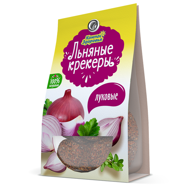 Льняные крекеры с луком "Компас здоровья", 50 г