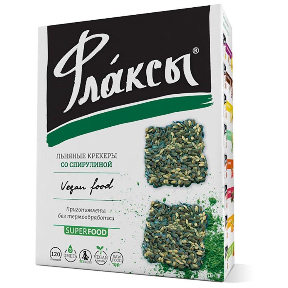 Флаксы "Компас здоровья" со спирулиной, 120 г.