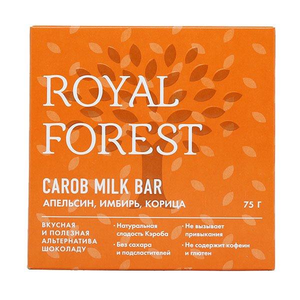 Шоколад из кэроба с апельсином, имбирем и корицей "ROYAL FOREST", 75 г
