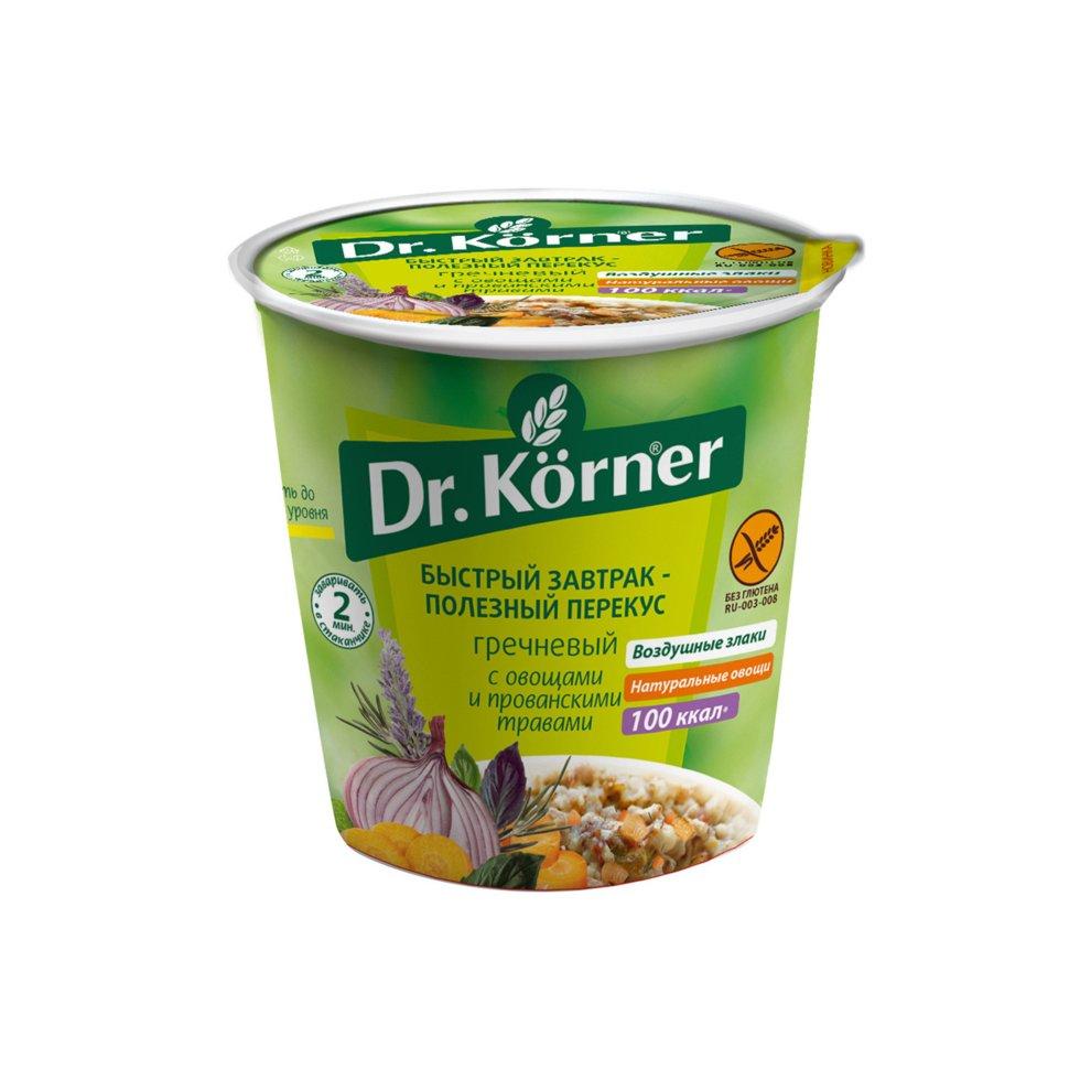 Каша быстрого приготовления Dr.Korner гречневая с овощами прованскими травами, 40 г