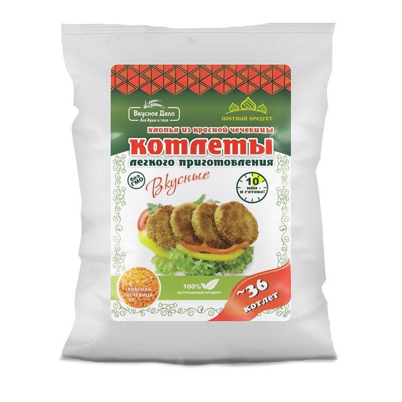 Котлеты из красной чечевицы "Вкусное дело", 500 г