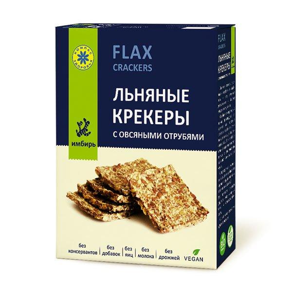 Крекер льняной с имбирем "Компас здоровья", 150 г