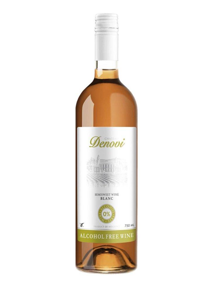 Вино виноградное Denovi безалкогольное белое полусладкое, 0,75 л
