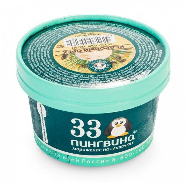 Мороженое десерт Верона с кедровым орехом "33 пингвина", 60 гр.