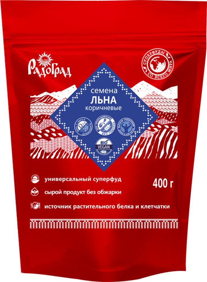 Семена льна коричневые "Радоград", 400 гр.