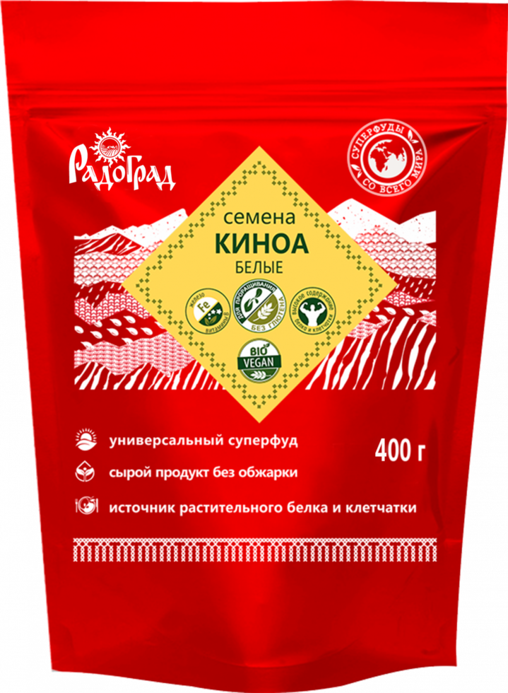 Киноа белая (крупа/семена) "Радоград", 400 гр.