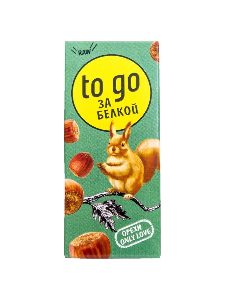 Шоколадный батончик с фундуком RAW TO GO, 45 гр