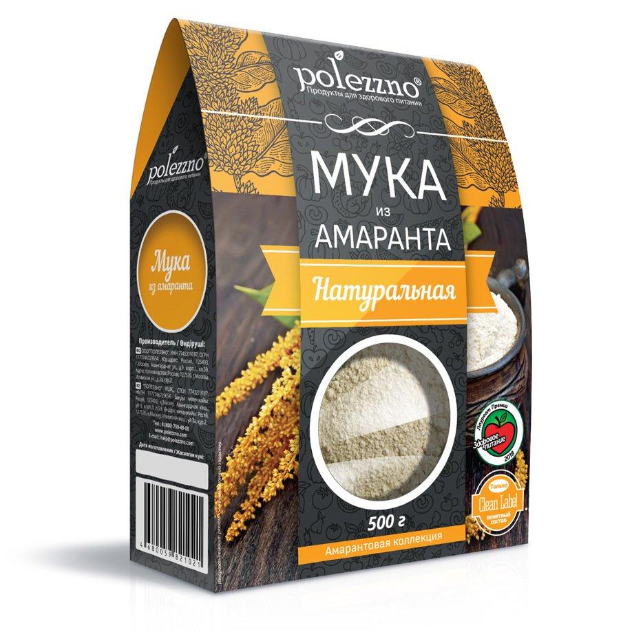 Амарантовая мука "Полеззно", 500 гр.