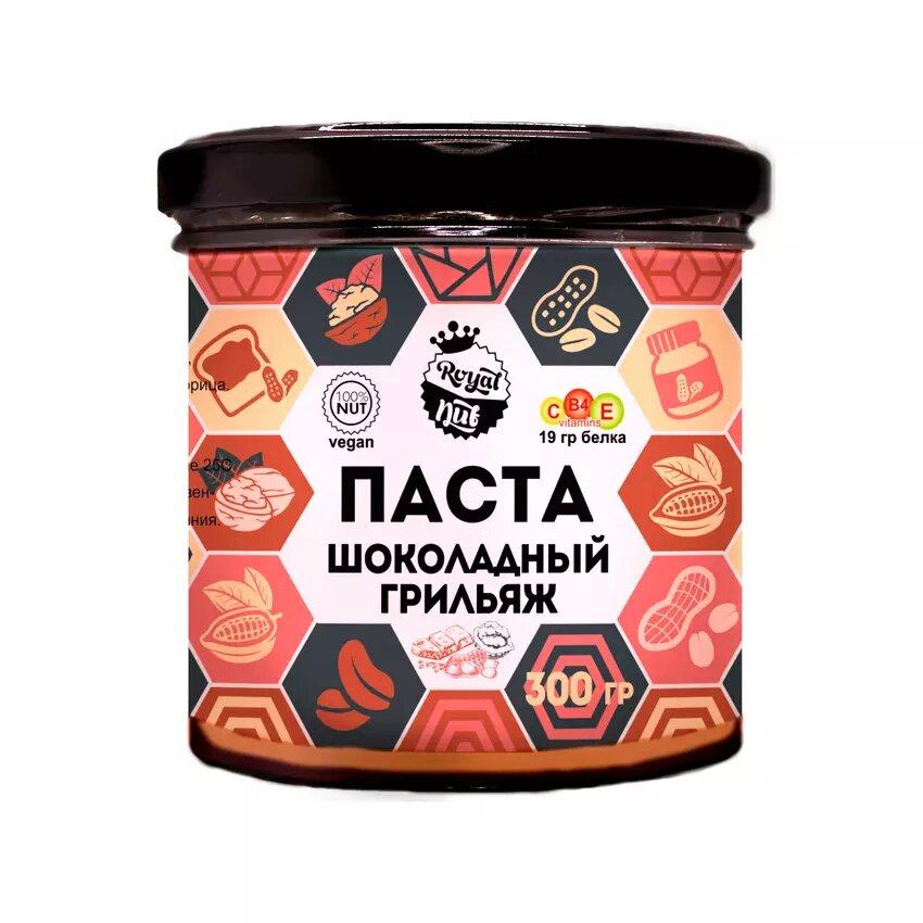 Паста ореховая "Роял Нат" шоколадный грильяж, 300 г