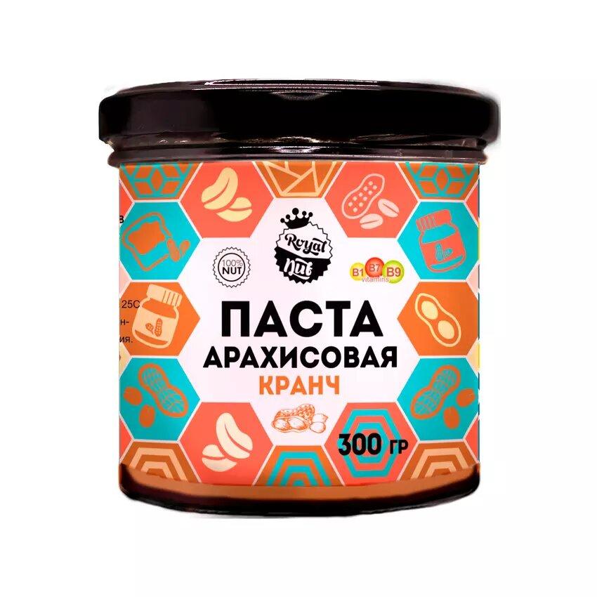 Паста арахисовая "Роял Нат" кранч, 300 г