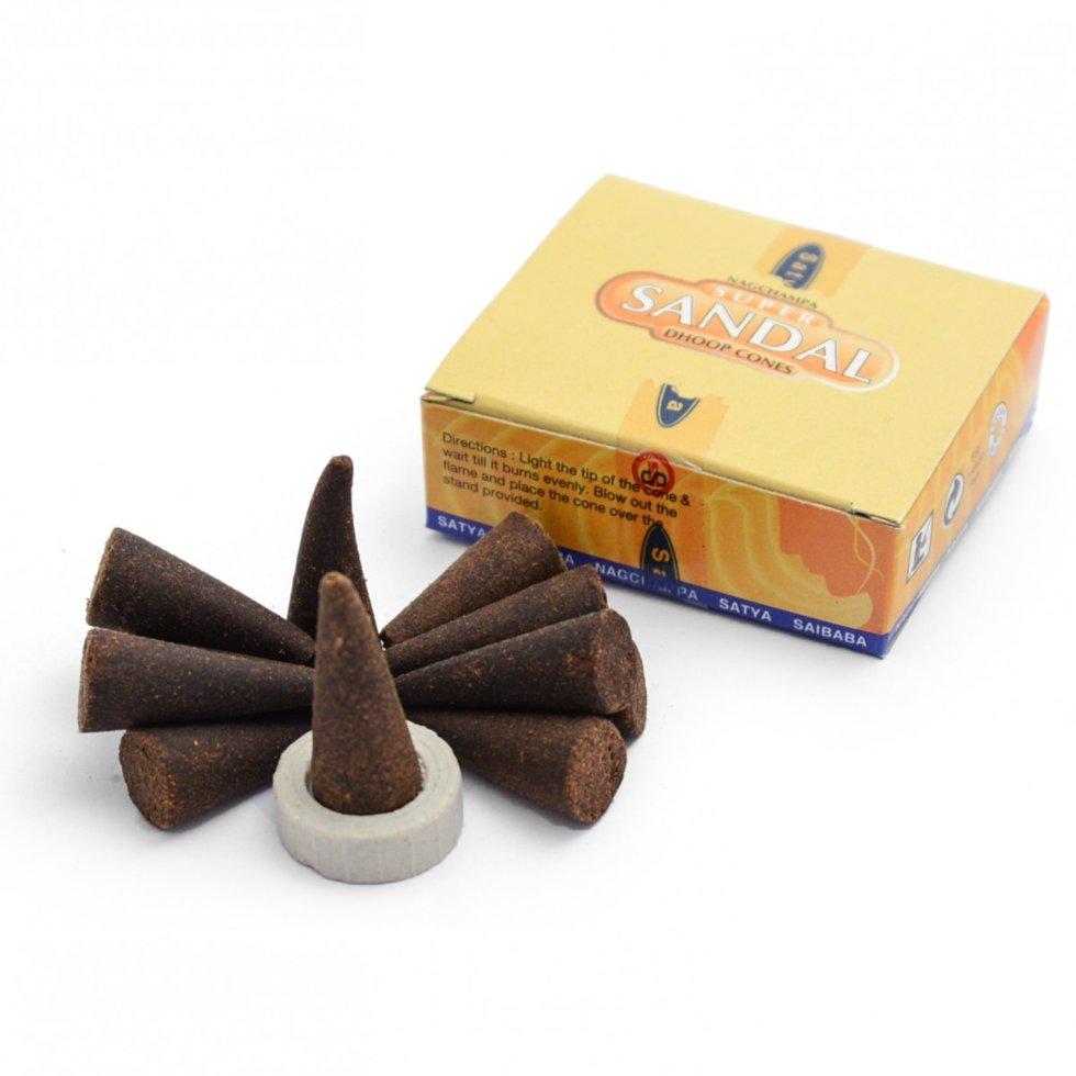 Благовония конусы Satya "Super Sandal" (cупер cандал), 15 г