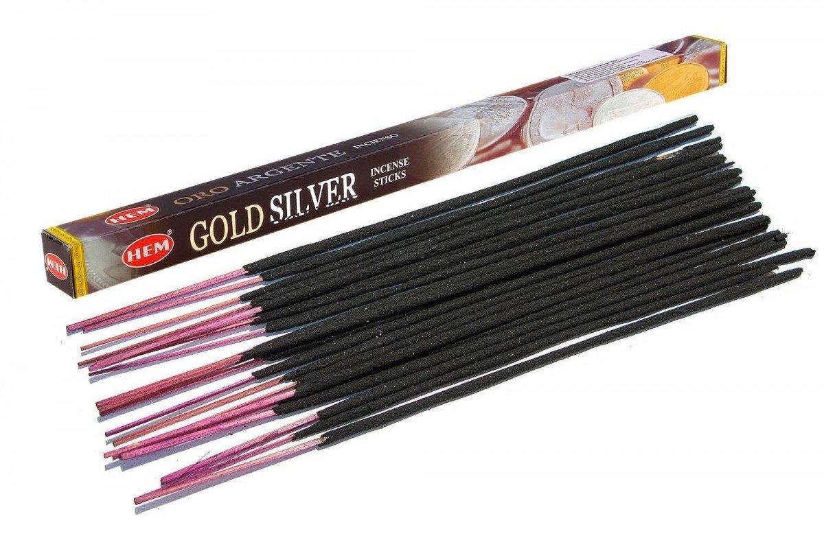 Благовония HEM "Gold & Silver" (золото и серебро), 20 гр