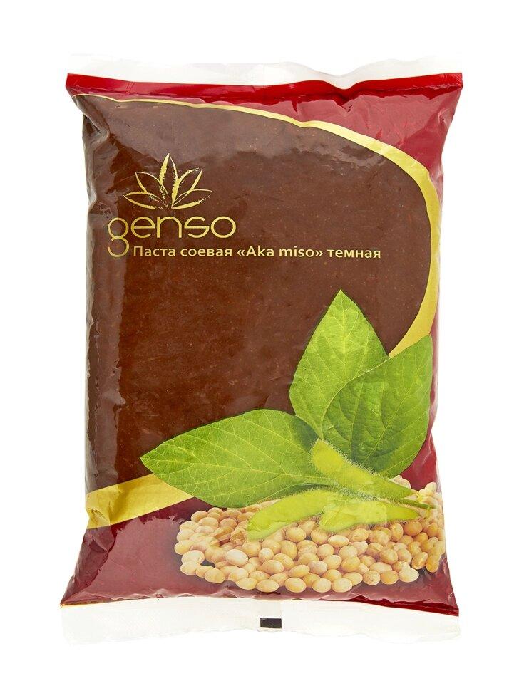 Паста соевая "Aka miso" темная Genso, 1 кг