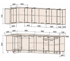 Угловая кухня Мила Лайт 1.2х2,7  много цветов, размеров и комбинаций! фабрика Интерлиния, фото 2
