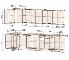Угловая кухня Мила Лайт 1.2х3,0  много цветов, размеров и комбинаций! фабрика Интерлиния, фото 2
