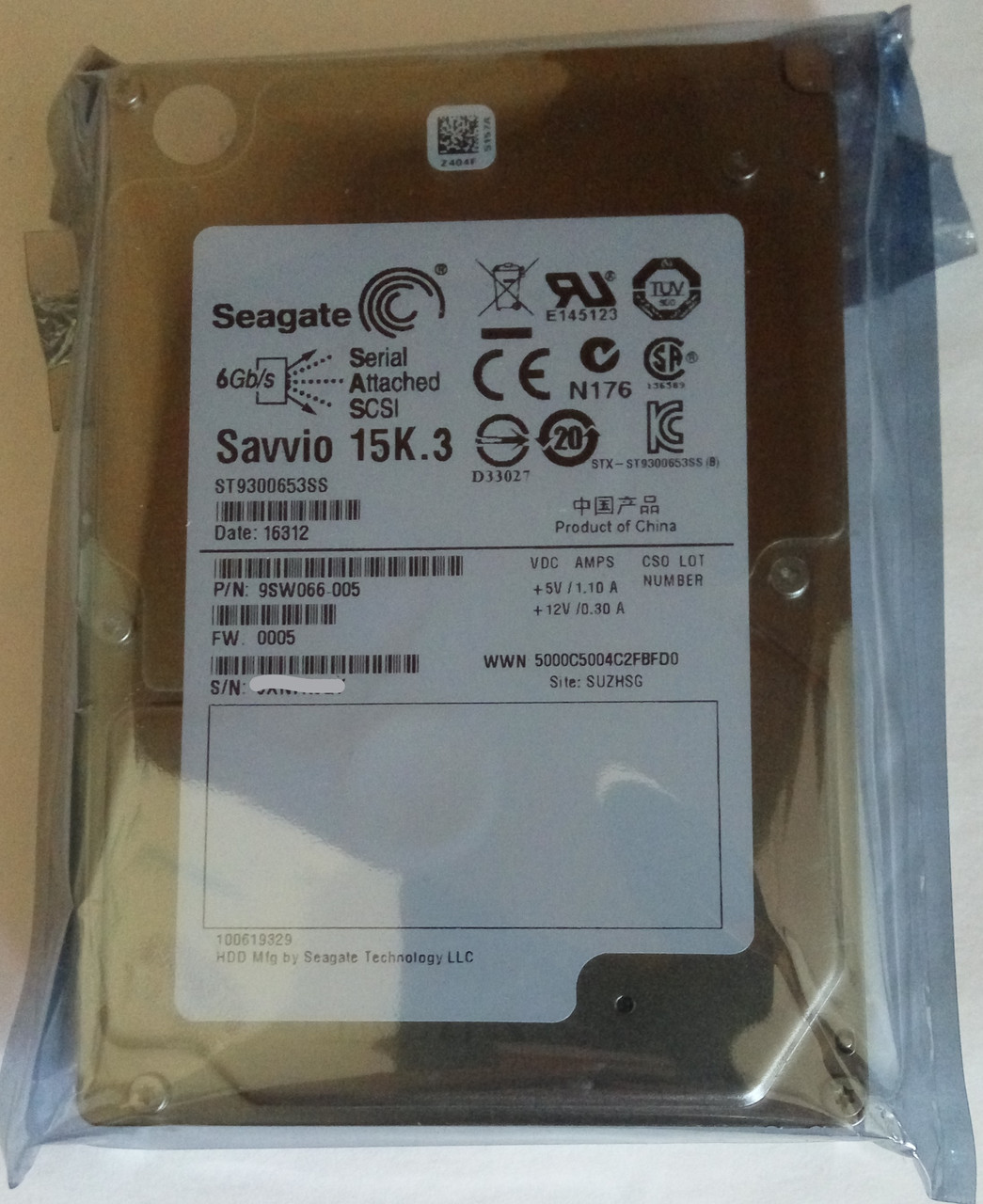 Жесткий диск ST9300653SS Seagate Savvio 300GB 15K SFF 6Gb/s