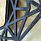 Деревянные настенные геометрические часы № 28 (размер 41*48 см), фото 2