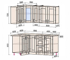Угловая кухня Мила Хольц 1,2х1,7. много цветов и комбинаций!! фабрика Интерлиния, фото 2