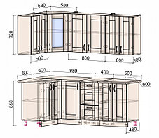 Угловая кухня Мила Хольц 1,2х2,0. много цветов и комбинаций!! фабрика Интерлиния, фото 2